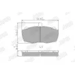Jeu de 4 plaquettes de frein avant JURID 571822J - Visuel 2