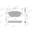 Jeu de 4 plaquettes de frein avant JURID 571843J - Visuel 1