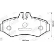 Jeu de 4 plaquettes de frein arrière JURID 571950J - Visuel 2