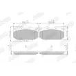Jeu de 4 plaquettes de frein avant JURID 572252J - Visuel 2