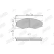 Jeu de 4 plaquettes de frein avant JURID 572312J - Visuel 1