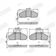 Jeu de 4 plaquettes de frein avant JURID 572374J - Visuel 1