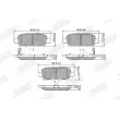 Jeu de 4 plaquettes de frein arrière JURID 572501J - Visuel 1