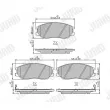 Jeu de 4 plaquettes de frein avant JURID 572518J - Visuel 1