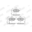 Jeu de 4 plaquettes de frein avant JURID 572545J - Visuel 1