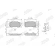 Jeu de 4 plaquettes de frein avant JURID 572565J - Visuel 2
