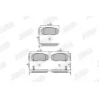 Jeu de 4 plaquettes de frein avant JURID 572609J - Visuel 2