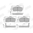 Jeu de 4 plaquettes de frein avant JURID 572611J - Visuel 1