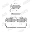 Jeu de 4 plaquettes de frein avant JURID 572614J - Visuel 1