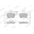 Jeu de 4 plaquettes de frein avant JURID 573173J - Visuel 1