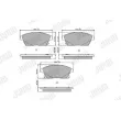 Jeu de 4 plaquettes de frein avant JURID 573325J - Visuel 2
