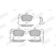 Jeu de 4 plaquettes de frein avant JURID 573652J - Visuel 1