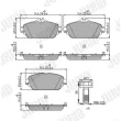 Jeu de 4 plaquettes de frein avant JURID 573671J - Visuel 1