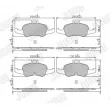 Jeu de 4 plaquettes de frein avant JURID 573786J - Visuel 1