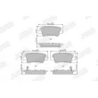 Jeu de 4 plaquettes de frein arrière JURID 573816J - Visuel 1