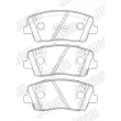 Jeu de 4 plaquettes de frein avant JURID 573820J - Visuel 2