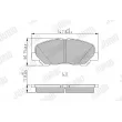 Jeu de 4 plaquettes de frein avant JURID 573964J - Visuel 2