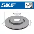 Jeu de 2 disques de frein avant SKF VKBD 80001 V2 - Visuel 2
