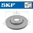 Jeu de 2 disques de frein avant SKF VKBD 80010 V2 - Visuel 2