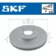 Jeu de 2 disques de frein avant SKF VKBD 80011 V2 - Visuel 2