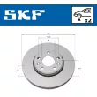 Jeu de 2 disques de frein avant SKF VKBD 80018 V2 - Visuel 2