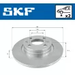 Jeu de 2 disques de frein avant SKF VKBD 80025 S2 - Visuel 2