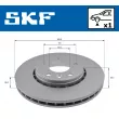 Jeu de 2 disques de frein avant SKF VKBD 80046 V1 - Visuel 2
