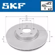 Jeu de 2 disques de frein avant SKF VKBD 80053 V2 - Visuel 2