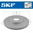 Jeu de 2 disques de frein avant SKF VKBD 80064 V2 - Visuel 2
