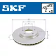 Jeu de 2 disques de frein avant SKF VKBD 80070 V2 - Visuel 2