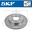 Jeu de 2 disques de frein avant SKF VKBD 80073 V2 - Visuel 2