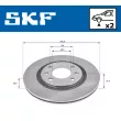 Jeu de 2 disques de frein avant SKF VKBD 80094 V2 - Visuel 2
