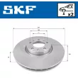 Jeu de 2 disques de frein avant SKF VKBD 80106 V2 - Visuel 2