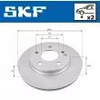 Jeu de 2 disques de frein avant SKF VKBD 80119 V2 - Visuel 2