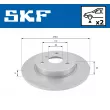 Jeu de 2 disques de frein avant SKF VKBD 80142 S2 - Visuel 2