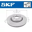 Jeu de 2 disques de frein avant SKF VKBD 80144 V1 - Visuel 2