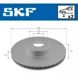 Jeu de 2 disques de frein avant SKF VKBD 80153 V2 - Visuel 2