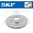 Jeu de 2 disques de frein avant SKF VKBD 80167 V2 - Visuel 2