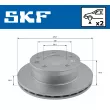 Jeu de 2 disques de frein avant SKF VKBD 80174 V2 - Visuel 2