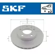 Jeu de 2 disques de frein avant SKF VKBD 80177 V2 - Visuel 2