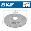 Jeu de 2 disques de frein avant SKF VKBD 80185 V2 - Visuel 2