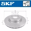 Jeu de 2 disques de frein avant SKF VKBD 80219 V1 - Visuel 2