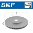 Jeu de 2 disques de frein avant SKF VKBD 80221 V2 - Visuel 2
