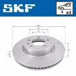 Jeu de 2 disques de frein avant SKF VKBD 80227 V1 - Visuel 2