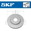 Jeu de 2 disques de frein avant SKF VKBD 80228 V2 - Visuel 2