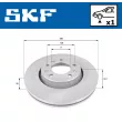 Jeu de 2 disques de frein avant SKF VKBD 80245 V1 - Visuel 2