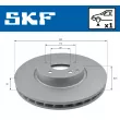 Jeu de 2 disques de frein avant SKF VKBD 80257 V1 - Visuel 2