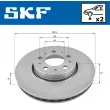 Jeu de 2 disques de frein avant SKF VKBD 80261 V2 - Visuel 2