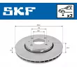 Jeu de 2 disques de frein avant SKF VKBD 80262 V2 - Visuel 2