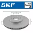 Jeu de 2 disques de frein avant SKF VKBD 80267 V1 - Visuel 2